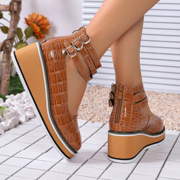 Corvina Croc Platforms