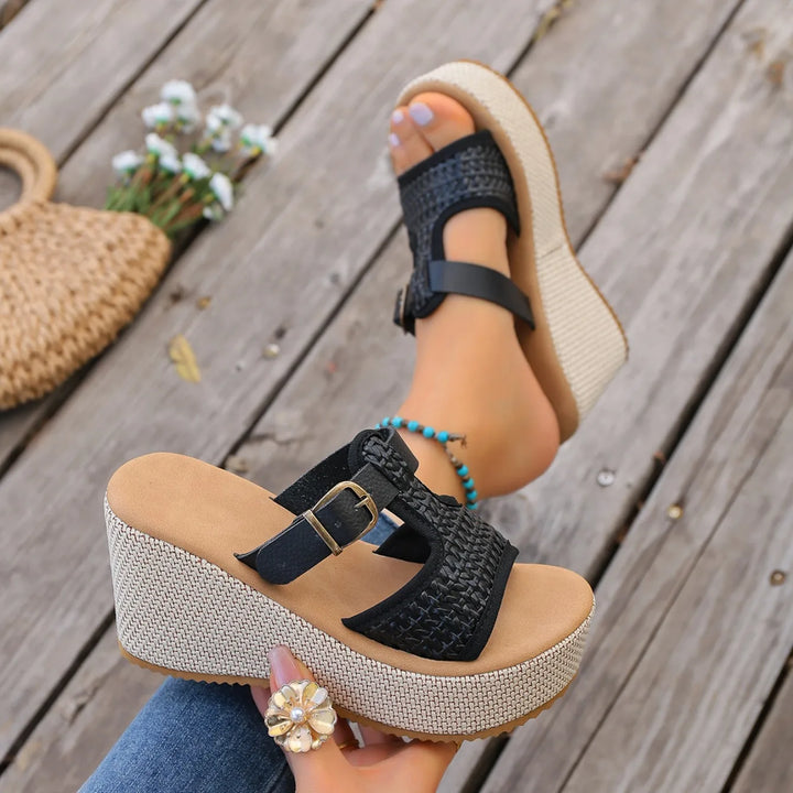 Marbella Woven Wedge Platforms