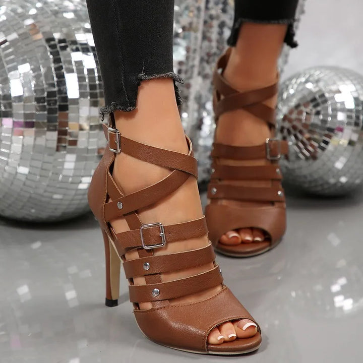 Valentina Leather Heels