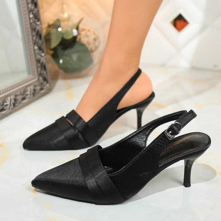 Verona Satin Sling Heels