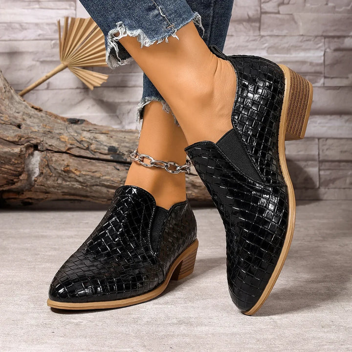Cadenza Leather Weave Slip-on