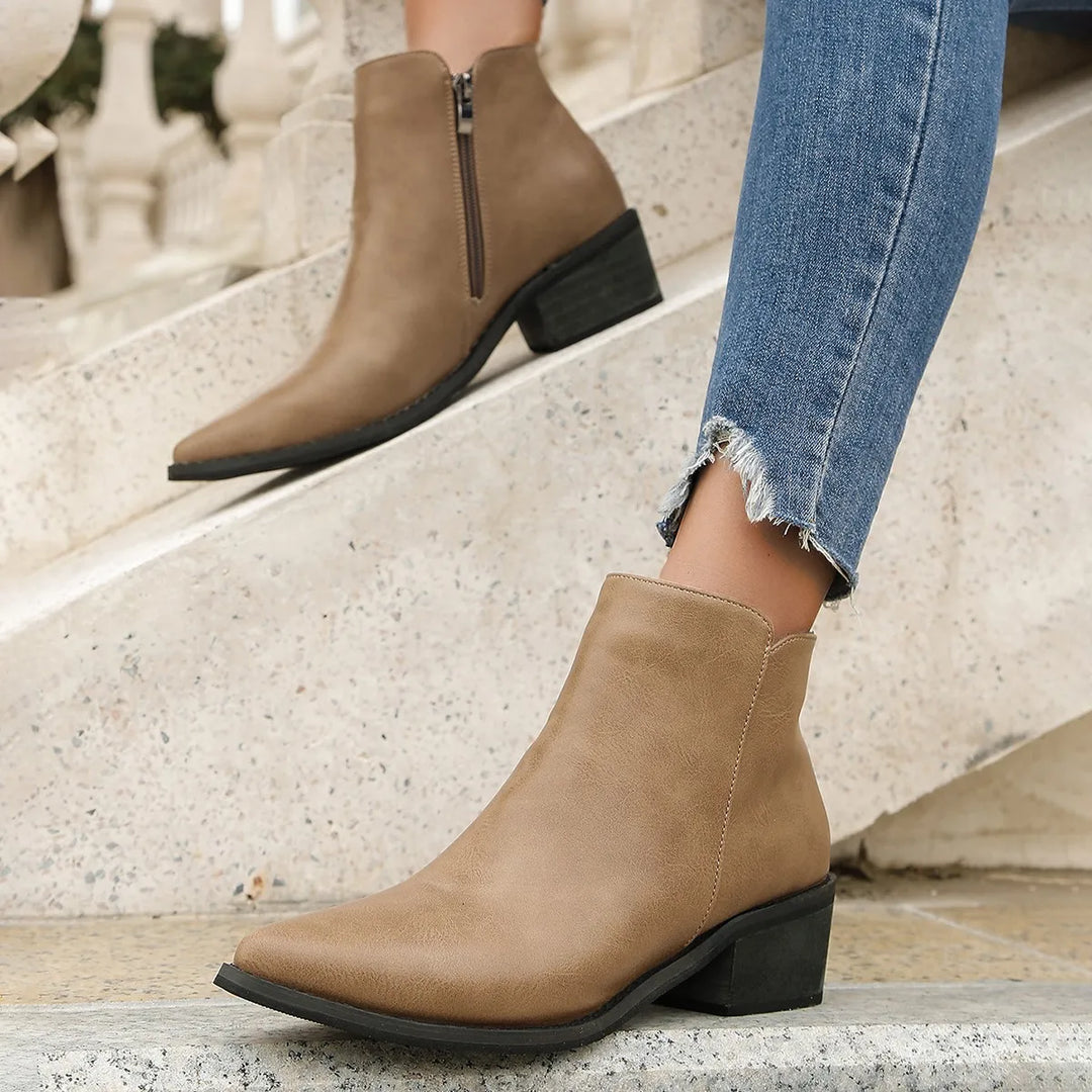 Verona Leather Ankle Boots