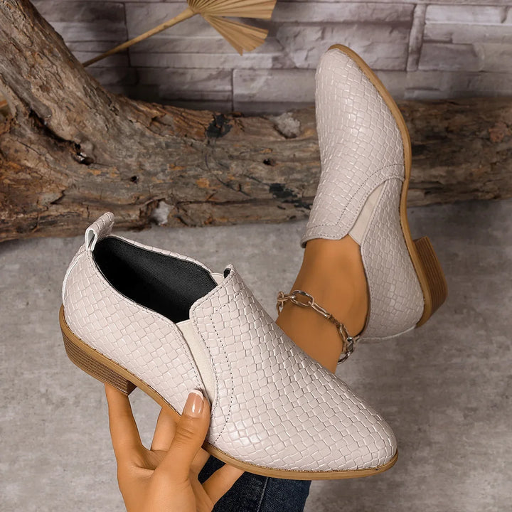 Cadenza Leather Weave Slip-on