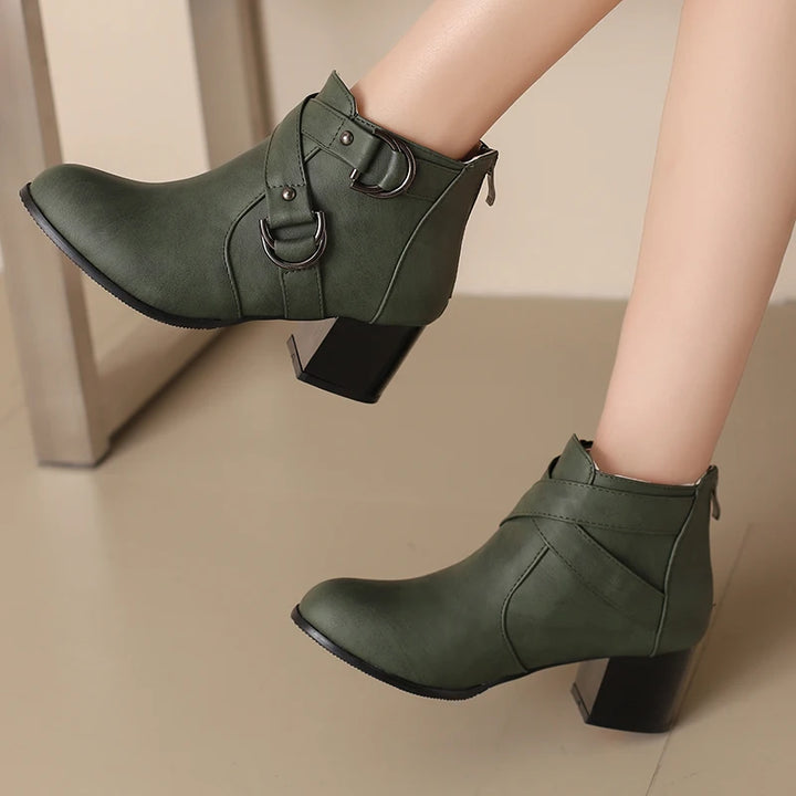 Serafina Double-Buckle Booties