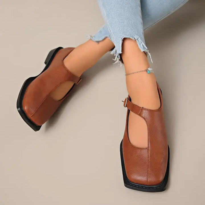 Valleria Square-Toe Flats