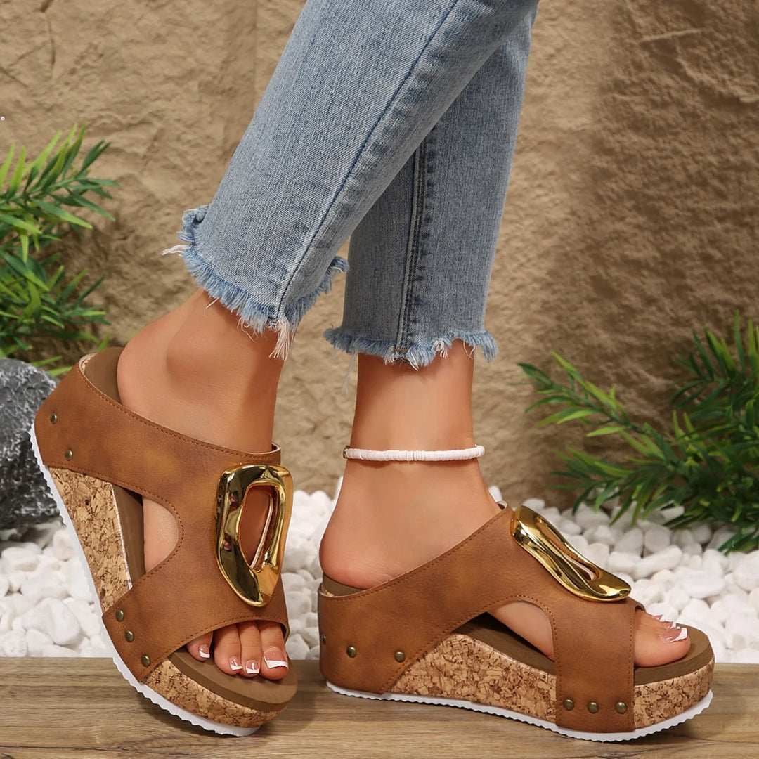 Aurelia Cork Wedges