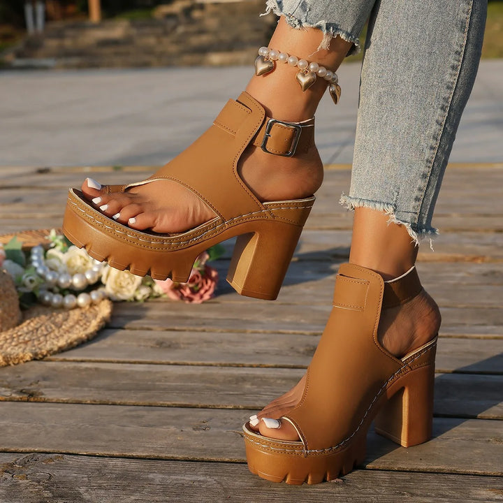 Adriana Leather Heels