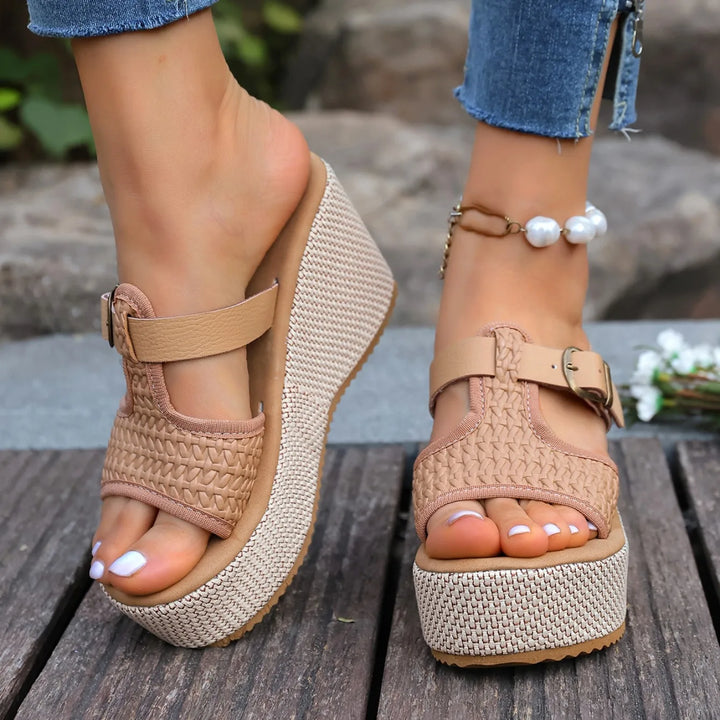 Marbella Woven Wedge Platforms