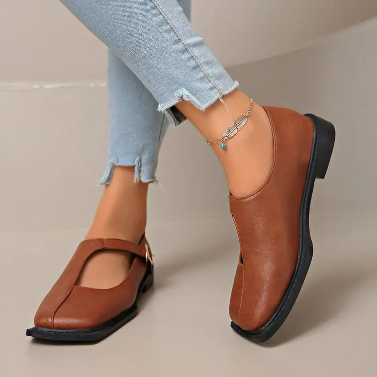 Valleria Square-Toe Flats