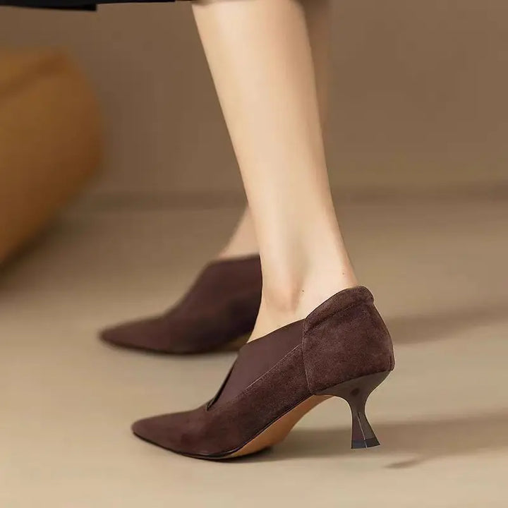 Serrina Suede Kitten Heels