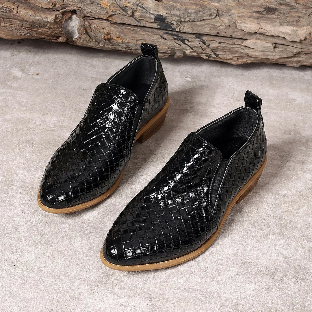 Cadenza Leather Weave Slip-on