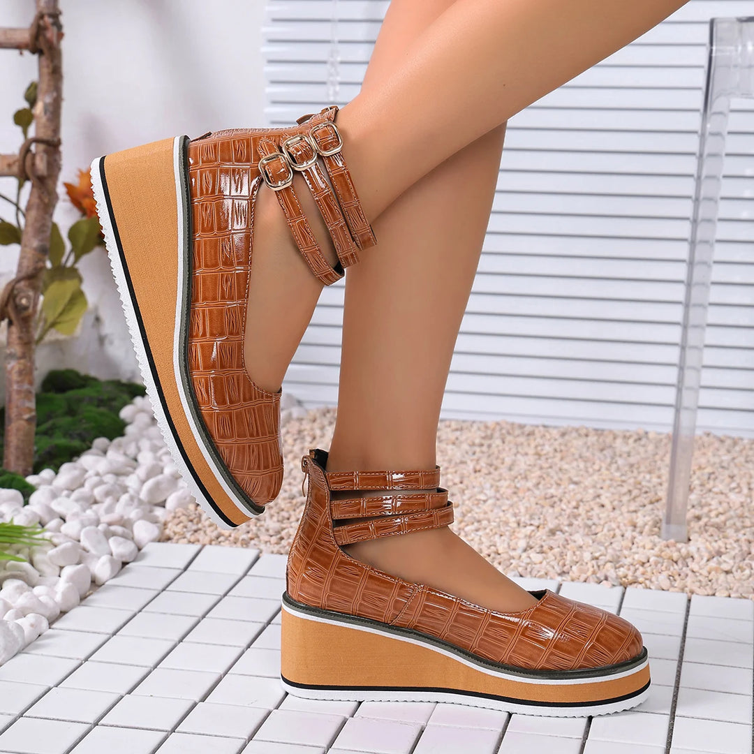 Corvina Croc Platforms