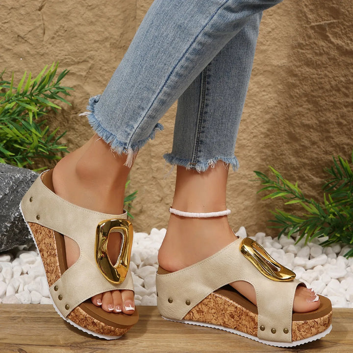 Aurelia Cork Wedges