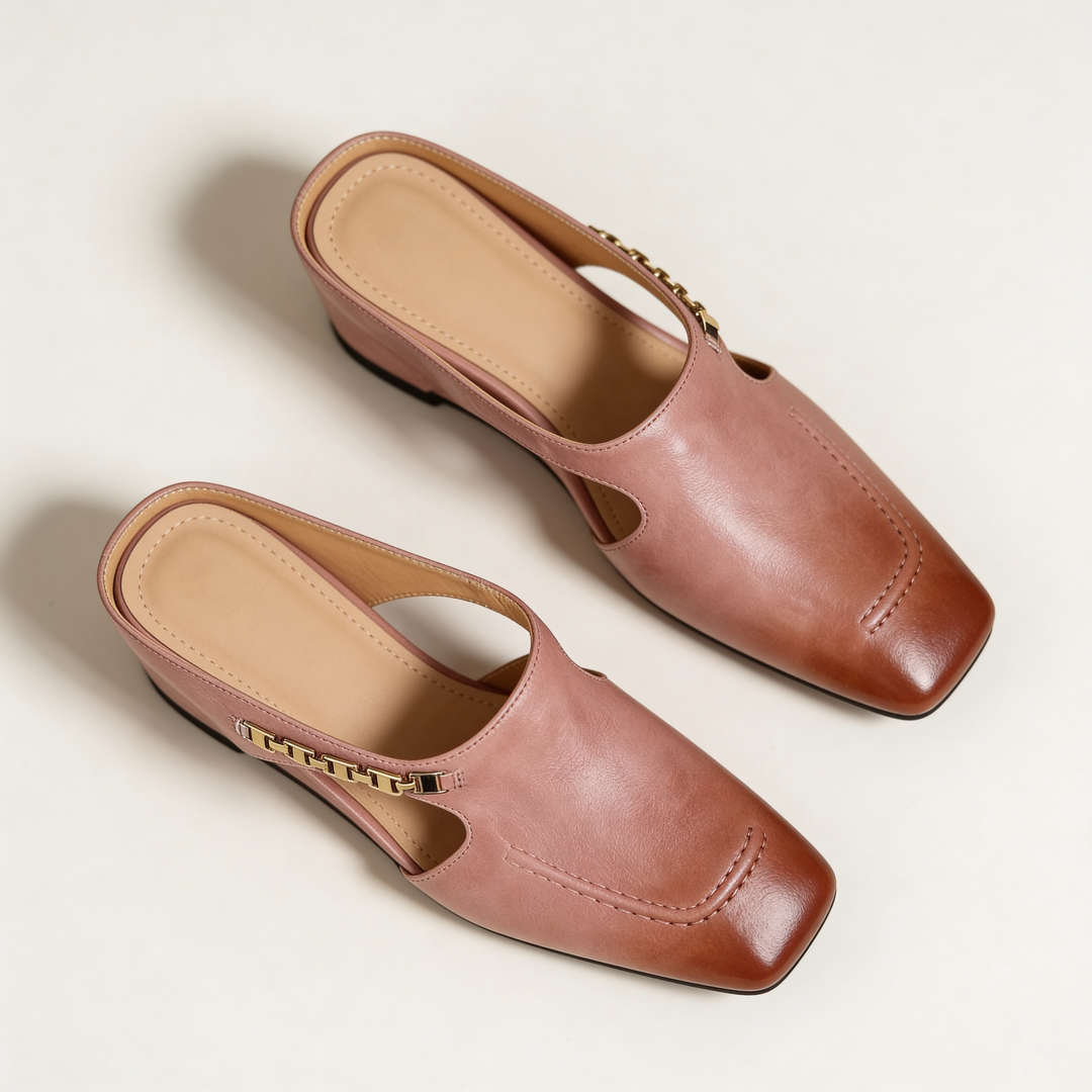 Elena Leather Mules