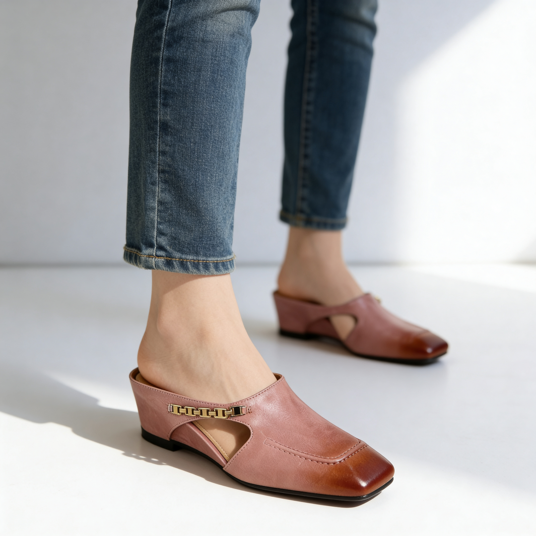 Elena Leather Mules