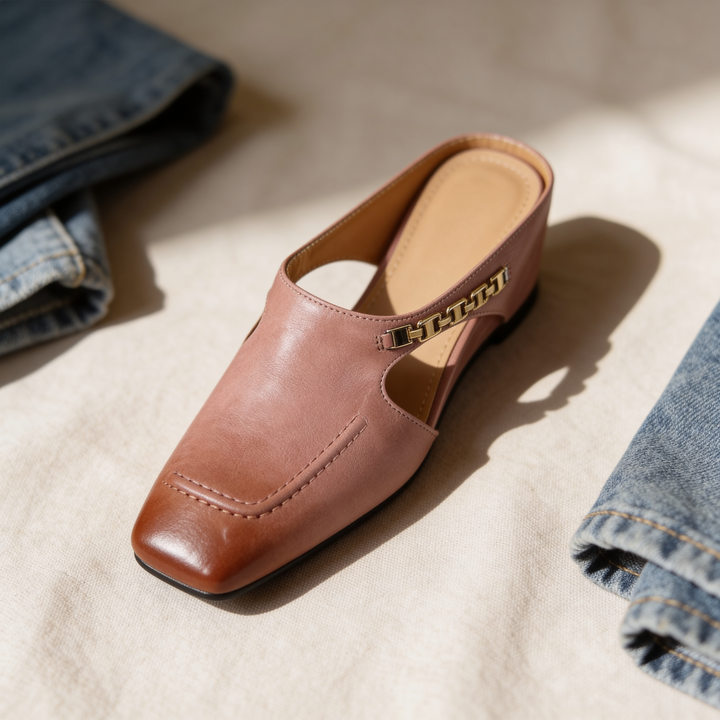 Elena Leather Mules