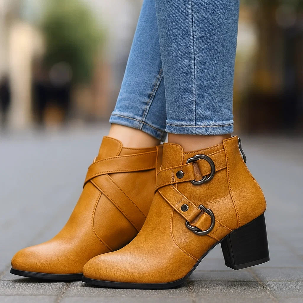 Serafina Double-Buckle Booties